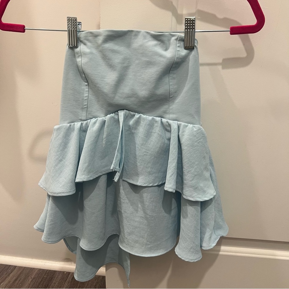 Zara Strapless Ruffle Top